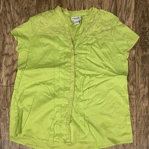 Caribbean Joe short sleeve blouse